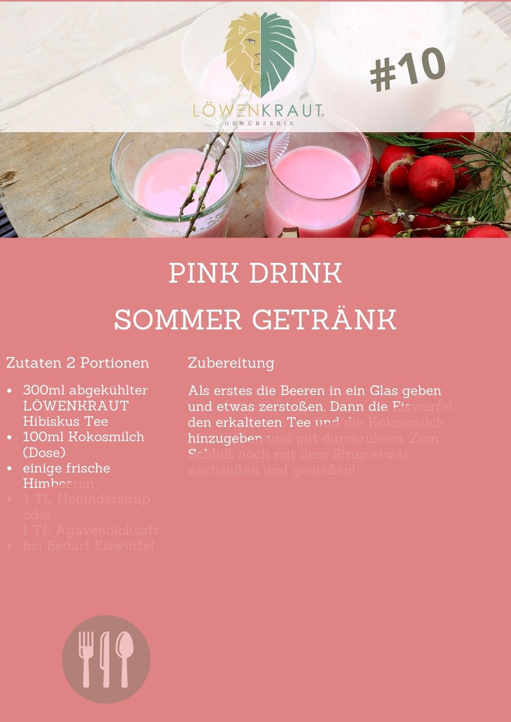 REZEPTKARTE #10 Pink Drink