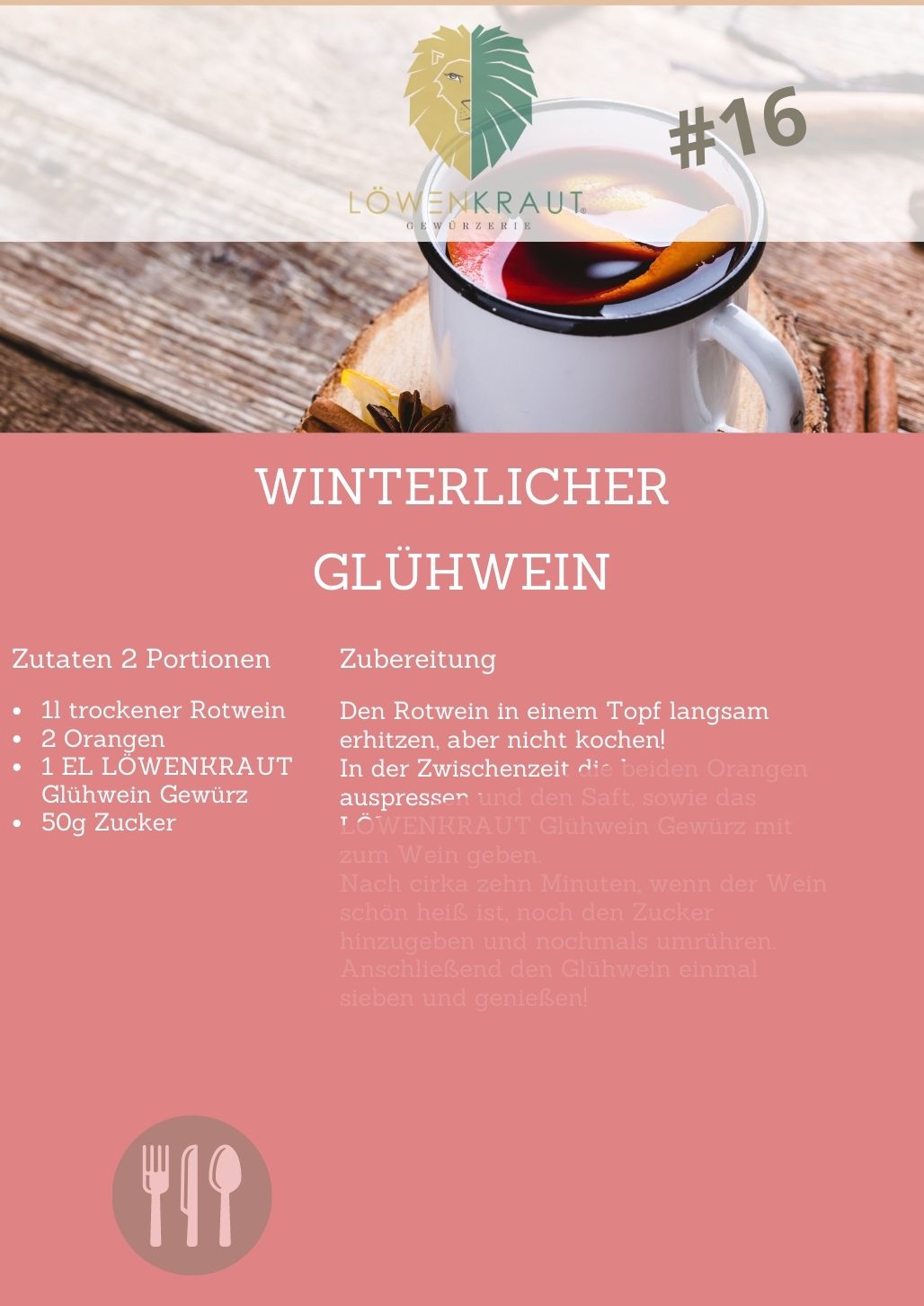 REZEPTKARTE #16 Winterlicher Glühwein